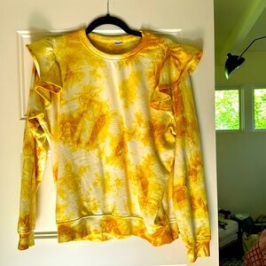 Perfect condition Clare V ruffle-sleeve sweatshirt size M